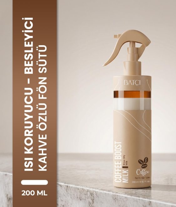 Batçı Hair Atelier Coffee Boost Milk (Kahveli Çift Fazlı Saç Bakım Fön Sütü 200 ml) adlı saç bakım ürünüdür
