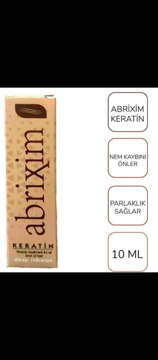 Abrixim Şok Bakım Keratin Kolajen Serum (10 ml) saç bakım ampulüdür