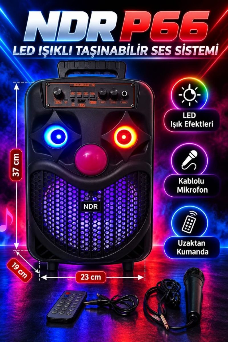 Ndr P66 Mikrofonlu Bluetooth Hoparlör