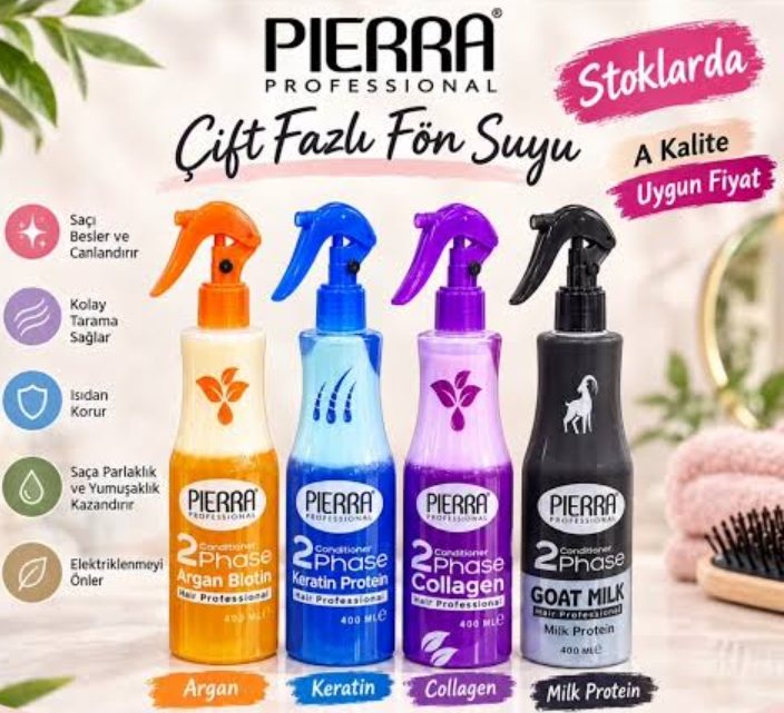 Pierra Professional 2 Fazlı Argan & Biotin Saç Kondisyoneri (Fön Suyu 400 ml)