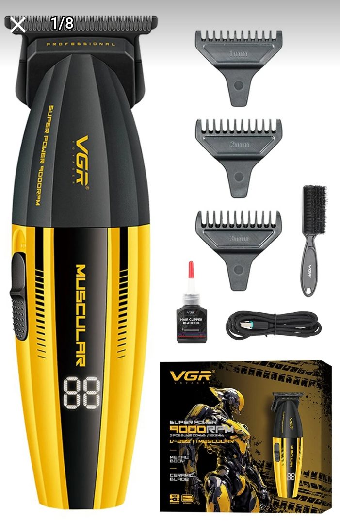 VGR Voyager V-285 T1 Muscular Profesyonel Saç Kesme ve Sıfırlama Makinesidir