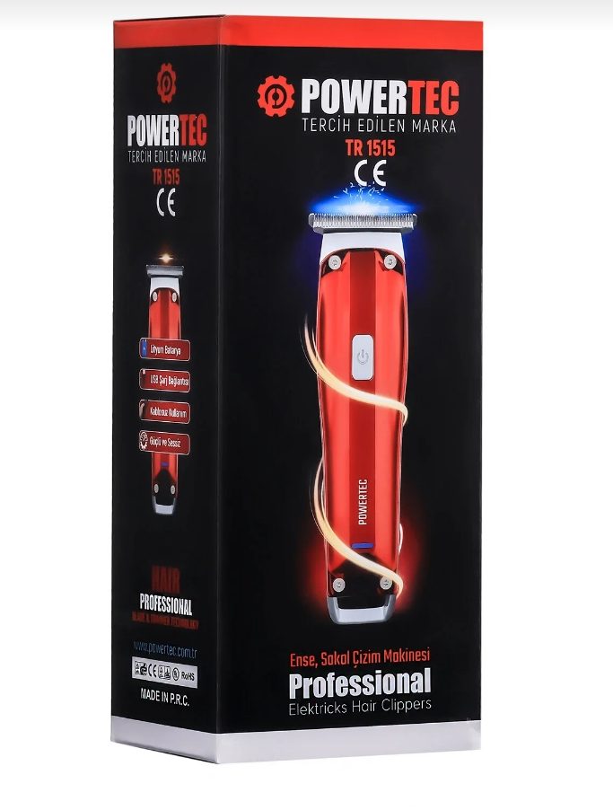 Powertec TR-1515 saç, sakal, ense ve vücut tıraş makinesidir