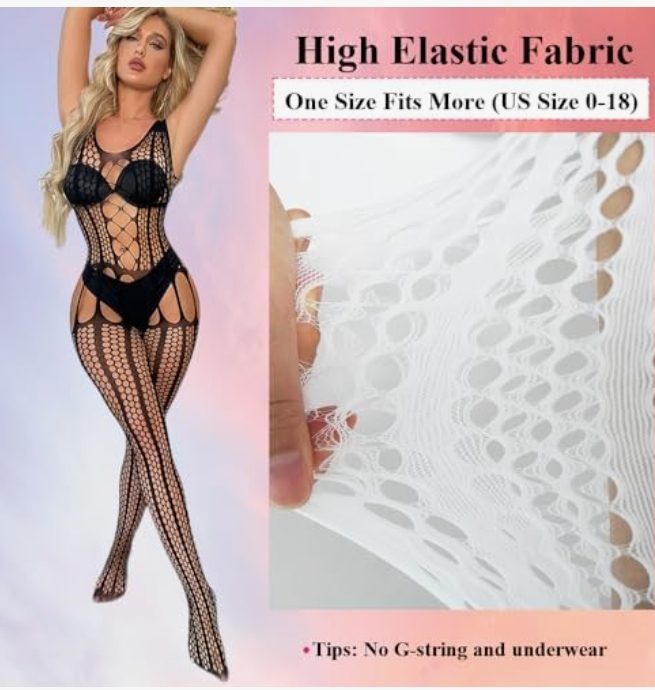 Real Passione Code 30070 model siyah fantezi file vücut çorabıdır