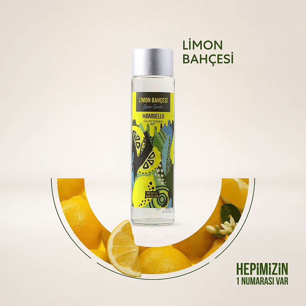 BARGELLO LİMON BAHÇESİ 180 ml CAM DÖKME KAPAK KOLONYA EDC