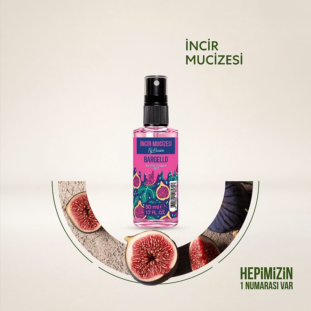 BARGELLO İNCİR MUCİZESİ 50 ml PLASTİK SPREY KOLONYA EDC