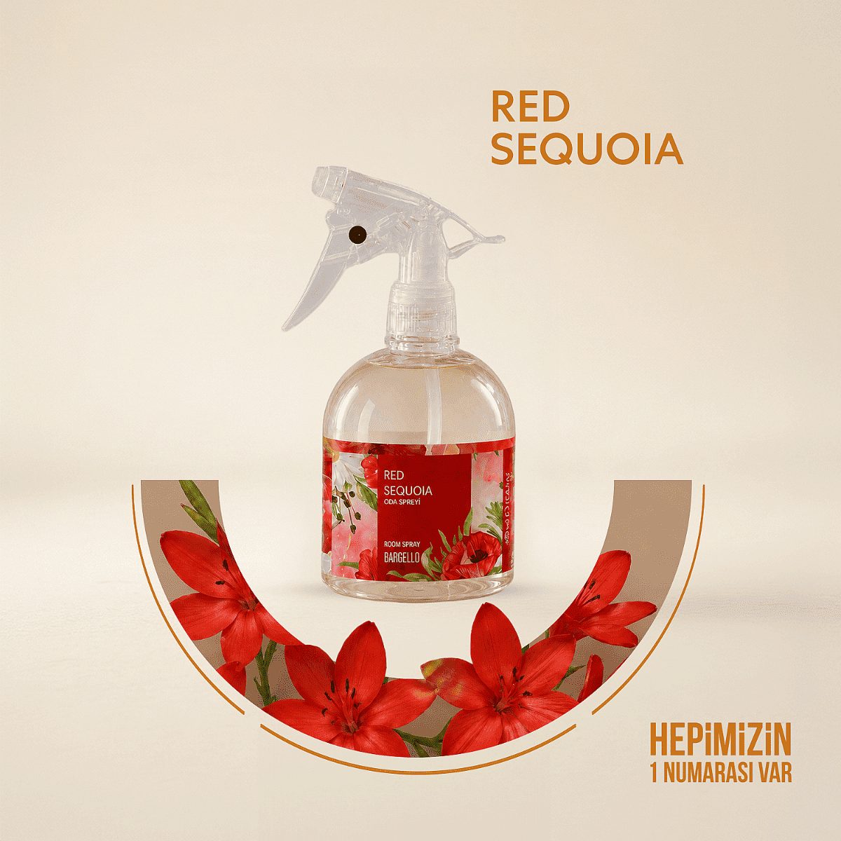 BARGELLO RED SEQUOIA 485 ml PLASTİK SPREY ORTAM KOKUSU