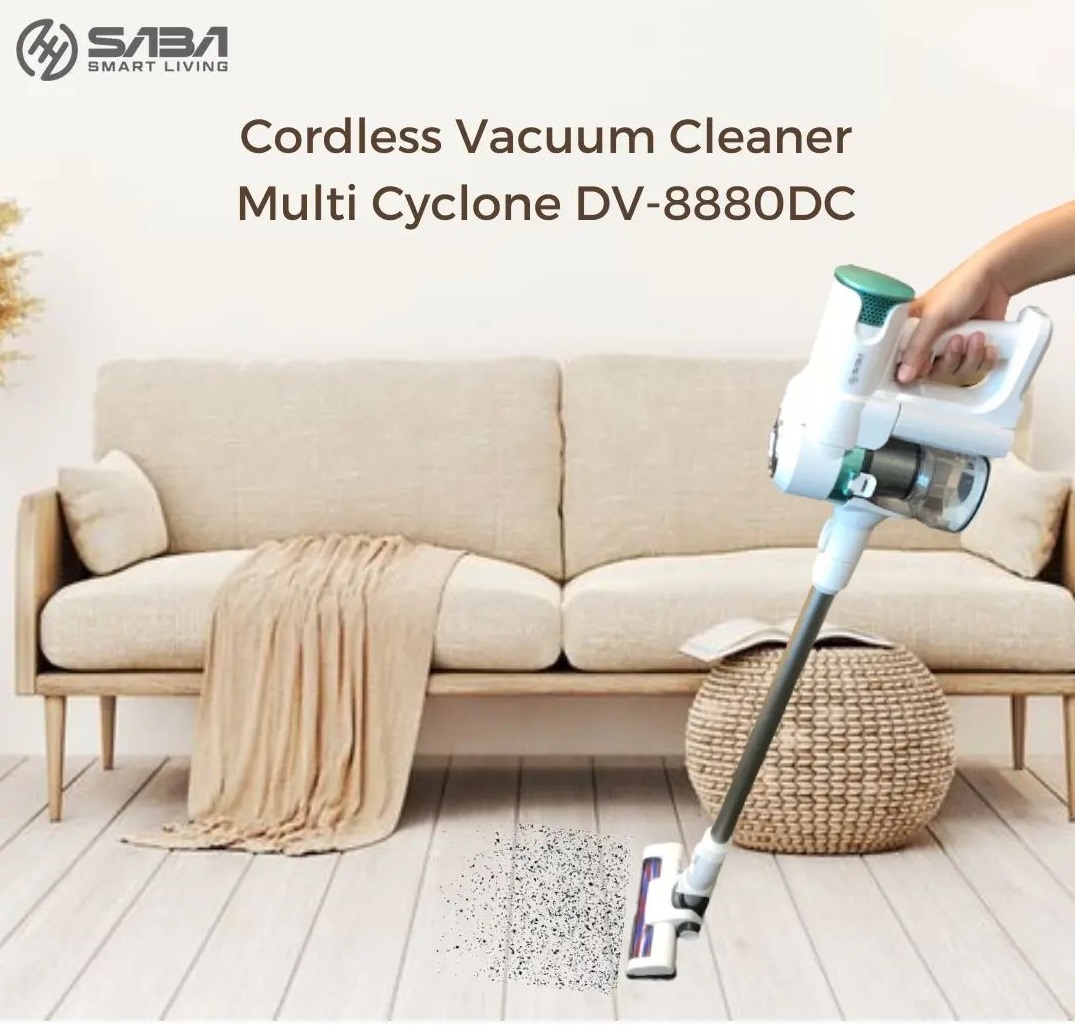 SABA Cordless Vacuum Cleaner Multicylclone DV8880DC+UV with double Hepa Filter