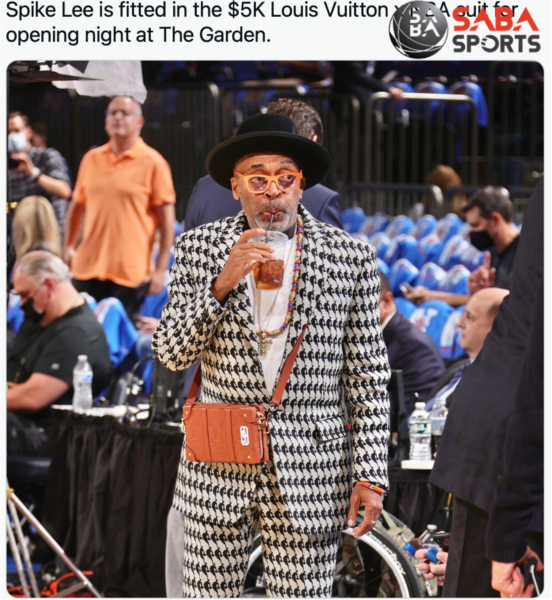 Check Out Spike Lee's $5,000 Louis Vuitton x NBA Suit At The