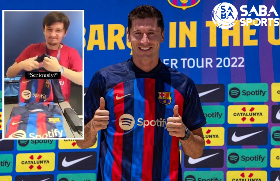 Barcelona sell out of Lewandowski shirts - after club shop runs