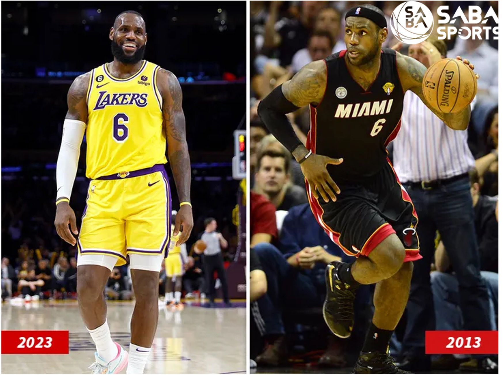 Which jersey numbers has LeBron James donned in his NBA career?