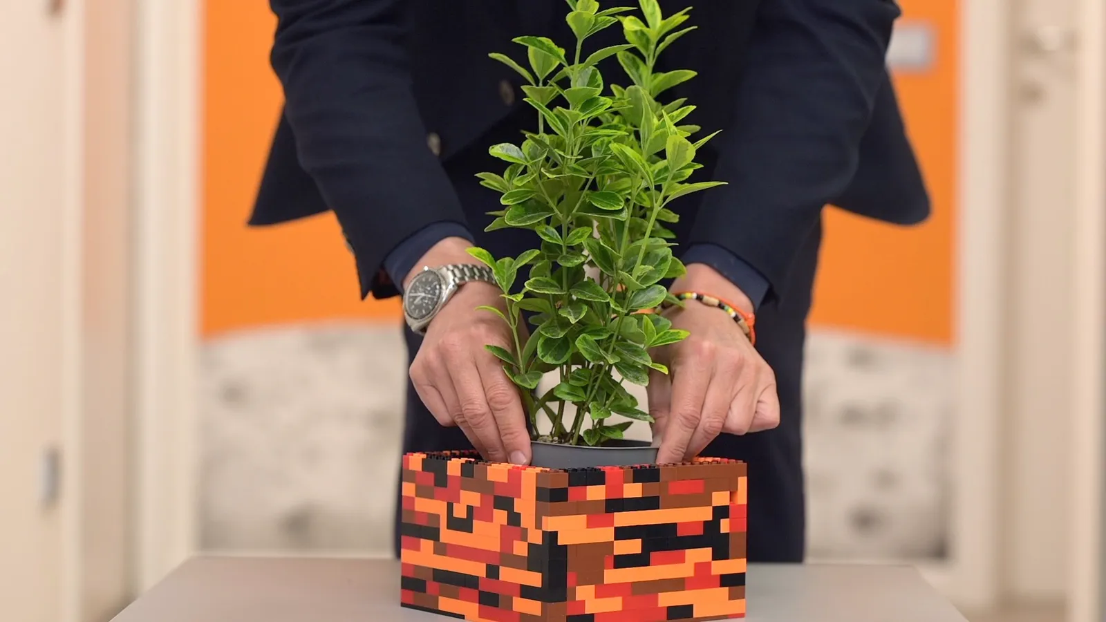 Pianta in vaso LEGO: creatività e natura.