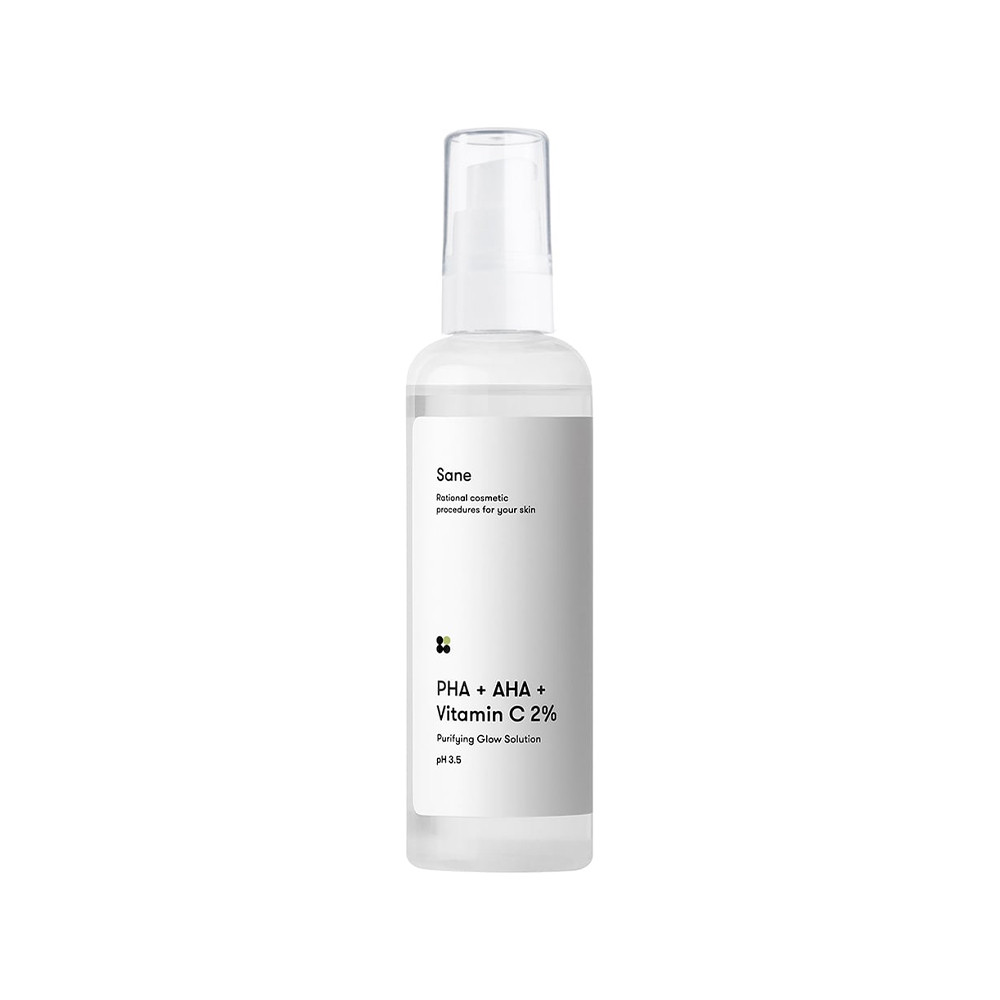 Sane Face Toner PHA + AHA + Vitamin C 2% Purifying Glow Solution Sane Face Toner PHA + AHA + Vitamin C 2% Purifying Glow Solution
