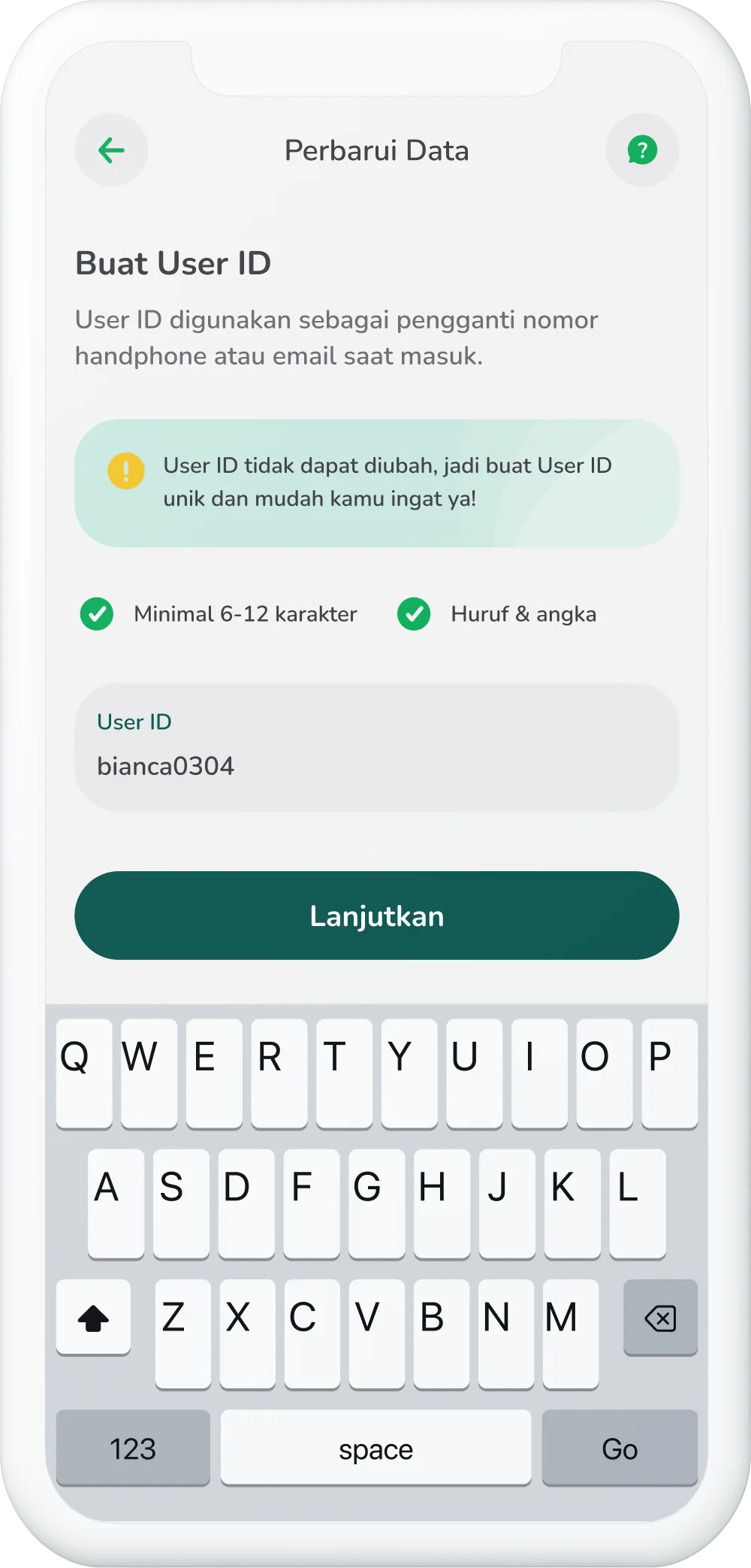 Ilustrasi langkah 10: Buat User ID