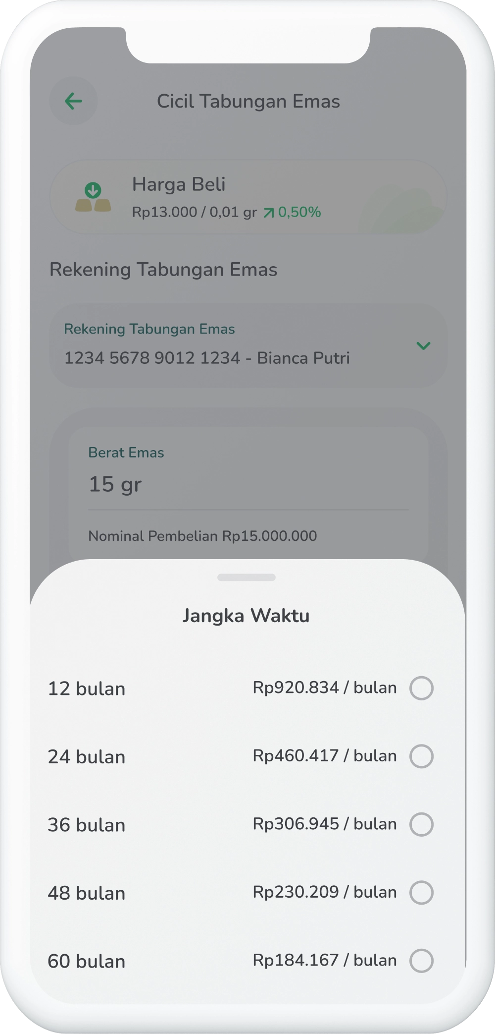 Ilustrasi langkah 07: Pilih Jangka Waktu