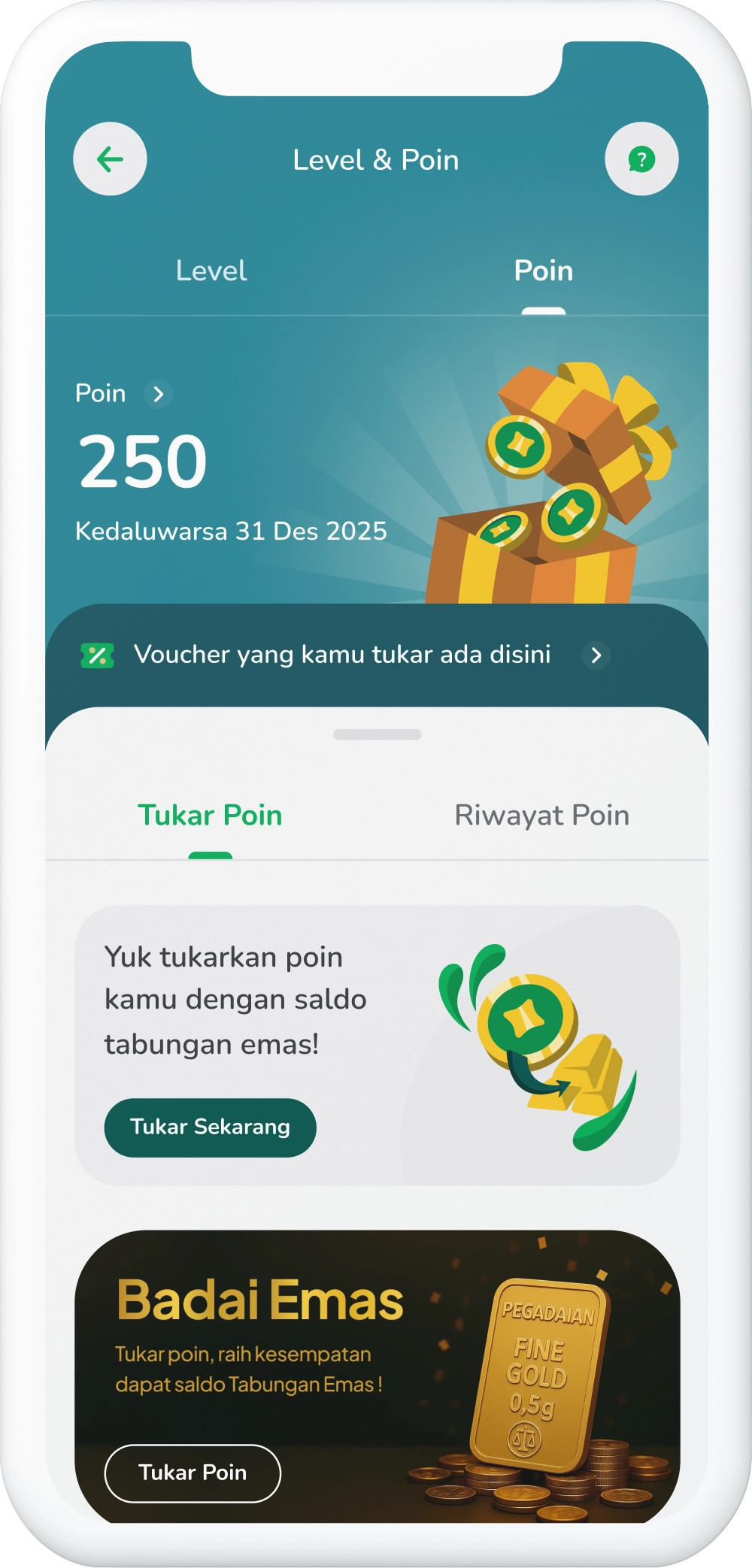 Ilustrasi langkah 02: Pilih Voucher Undian