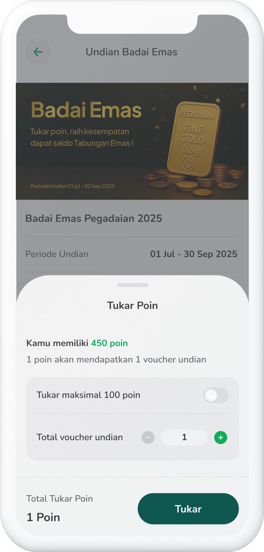 Ilustrasi langkah 04: Tukar Poin Kamu