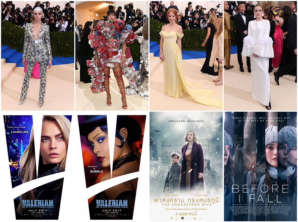 สี่นักแสดงสาวที่กำลังจะมีภาพยนตร์เรื่องเด่นฉายไทย ร่วมเดินพรมแดงอวดโฉมแฟชั่นสวยเจิดจรัส ณ งาน “Met Gala 2017”