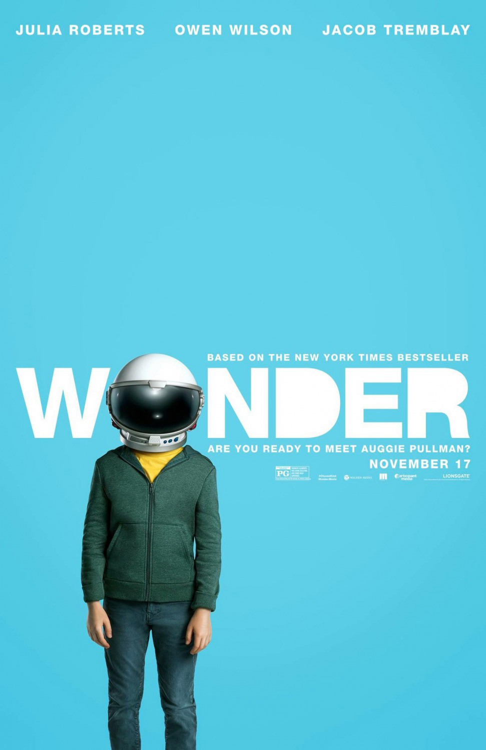 โปสเตอร์และตัวอย่างแรก “Wonder” ภาพยนตร์ที่จะมาสร้างแรงบันดาลใจอันยิ่งใหญ่ส่งท้ายปี “เจคอบ เทรมเบลย์” มหัศจรรย์การแสดงประกบ “จูเลีย โรเบิร์ตส”