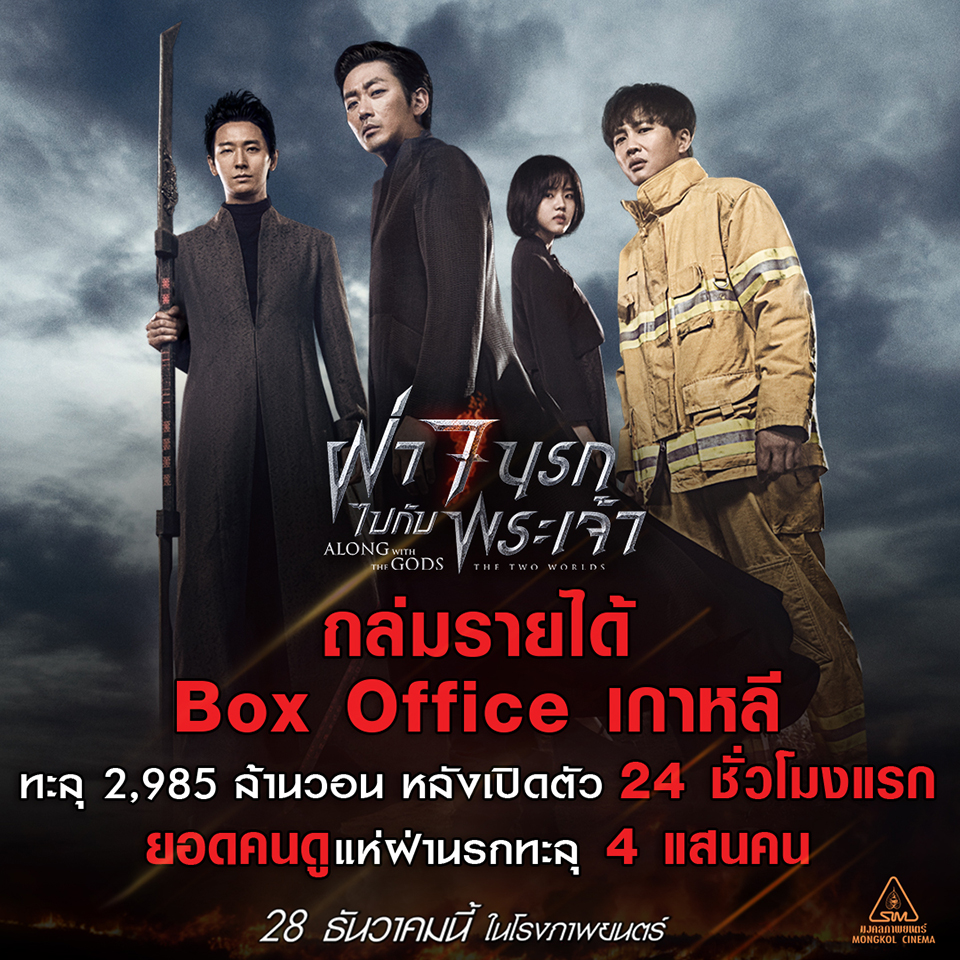“Along With the Gods” ถล่มบ็อกซ์ออฟฟิศเกาหลี ทะลุ 2,985 ล้านวอน หลังเปิดตัว 24 ชั่วโมงแรก ยอดคนดูแห่ฝ่านรกทะลุ 4 แสนคน