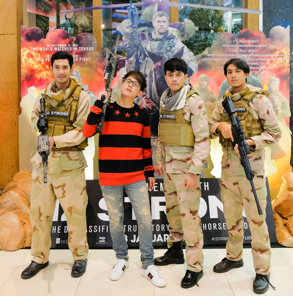 “ผู้พันเบิร์ด – ก็อต จิรายุ – ชิน ชินวุฒ” ยกทัพคนดังแถวหน้าประเดิมแอคชั่น-สงครามฟอร์มยักษ์ “12 Strong” รอบแรกระอุเมืองไทย