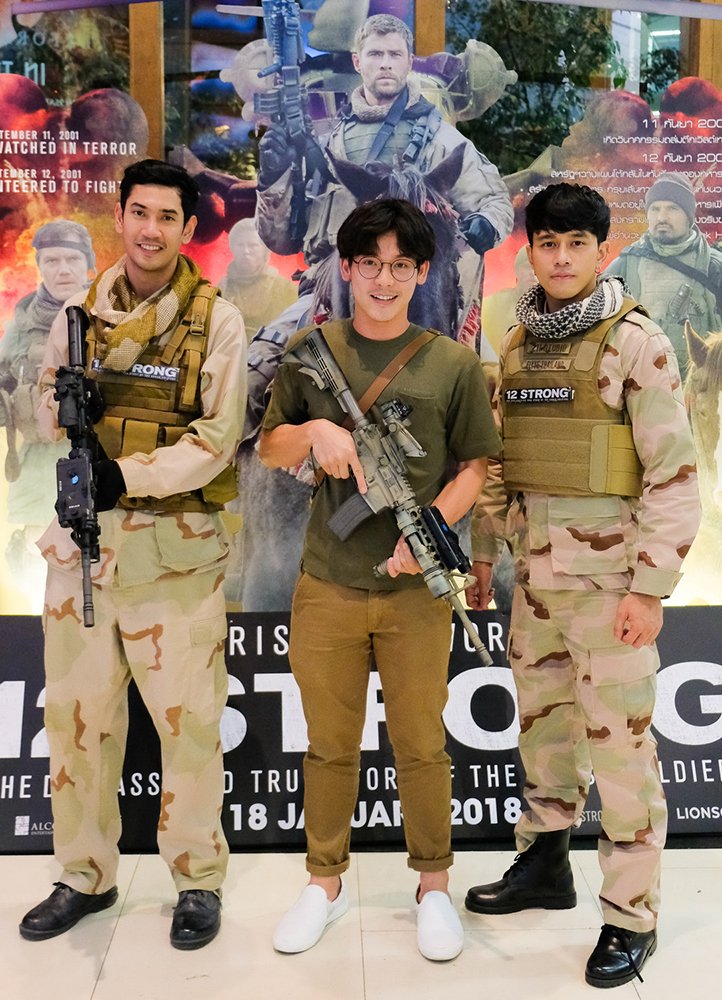“ผู้พันเบิร์ด – ก็อต จิรายุ – ชิน ชินวุฒ” ยกทัพคนดังแถวหน้าประเดิมแอคชั่น-สงครามฟอร์มยักษ์ “12 Strong” รอบแรกระอุเมืองไทย