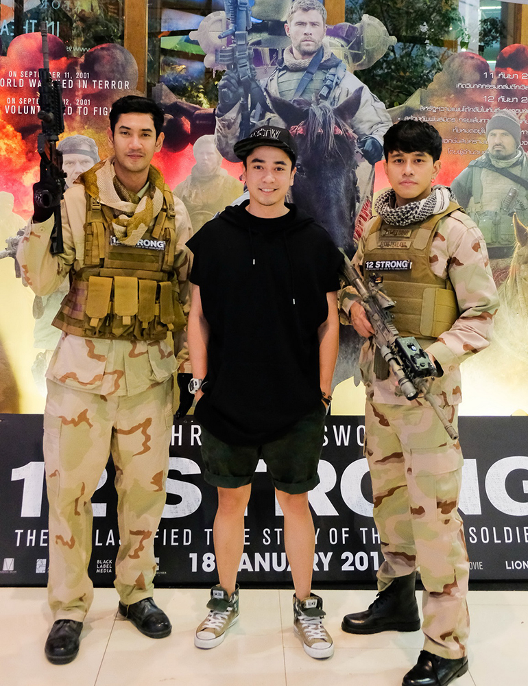 “ผู้พันเบิร์ด – ก็อต จิรายุ – ชิน ชินวุฒ” ยกทัพคนดังแถวหน้าประเดิมแอคชั่น-สงครามฟอร์มยักษ์ “12 Strong” รอบแรกระอุเมืองไทย