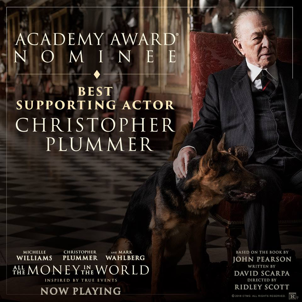 “คริสโตเฟอร์ พลัมเมอร์” มหาเศรษฐีเขี้ยวลากดินจาก “All the Money in the World” ประกาศศักดาฝีมือเก๋าผงาดชิง “สมทบชายยอดเยี่ยม” ออสการ์ครั้งล่าสุด