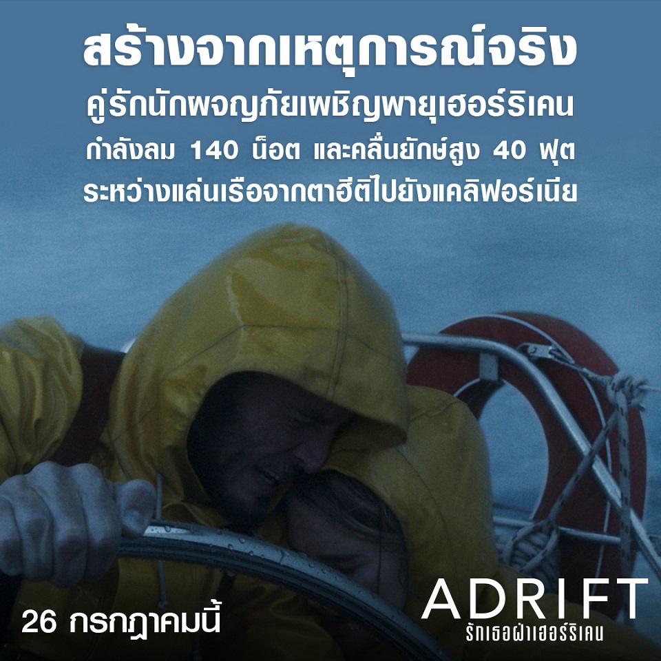 7 เกร็ดน่ารู้ก่อตัวเป็น “Adrift รักเธอฝ่าเฮอร์ริเคน” ก่อนออกทะยานฝ่าพายุลูกยักษ์