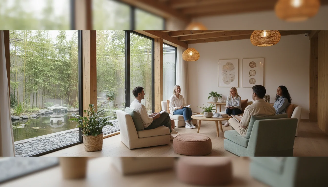 Individuals participating in a focused, culturally attuned therapeutic workshop for holistic growth.