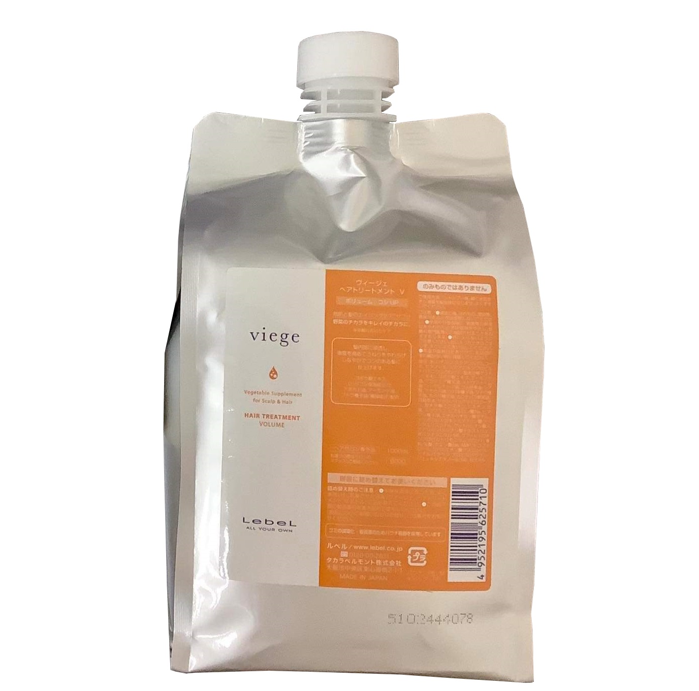 Lebel Viege Hair Treatment Volume 蔬果精華豐盈修護露 1Lit Refill