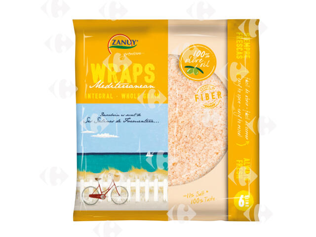 Wraps Blé Complet à l'Huile d'Olive Zanuy 240g.