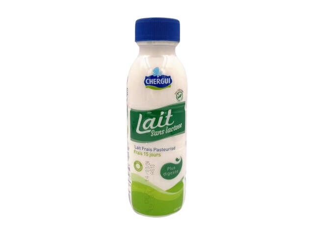 Lait Frais Sans Lactose à Conservation Prolongée Chergui 450ml.