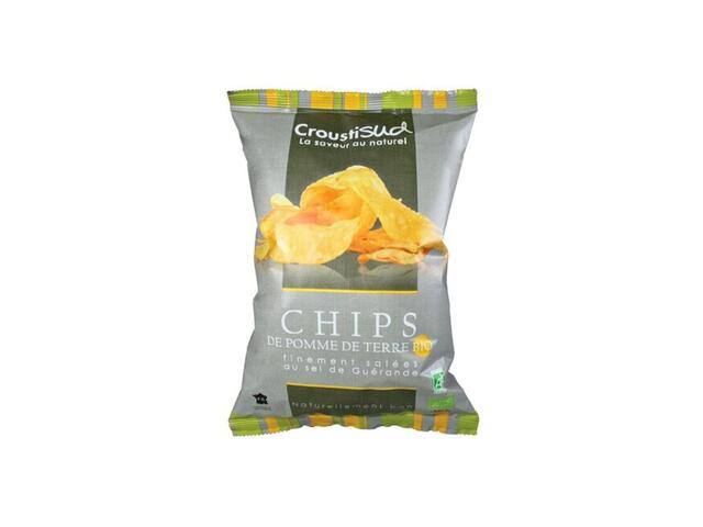 Chips Pomme de Terre Ondulées Bio Croustisud 100g.