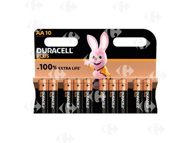 Pack de Piles AA Plus Power Duracell 10 unités