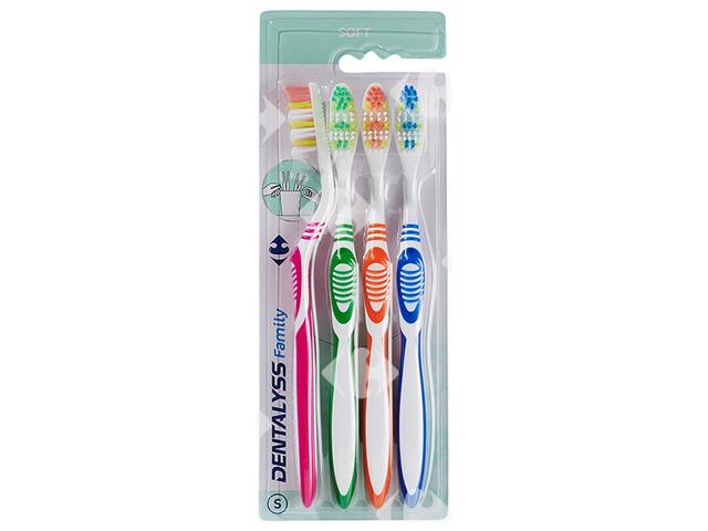 Brosse à Dent Souples 4 Saisons Dentalyss Carrefour4 unités