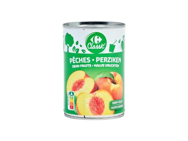 Fruits au Sirop Pêche Demi-Fruits Carrefour Classic 420g