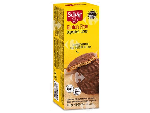 Biscuits Digestive Chocolatés Sans Gluten Schar 150g