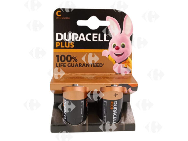 Pack de Piles Duracell C2 Plus 2 unités.