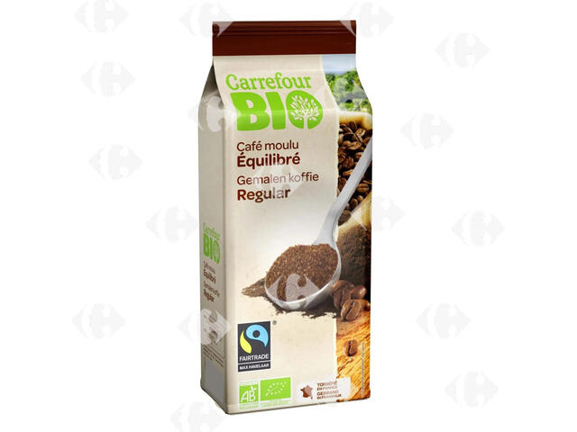 Café Moulu Équilibré Carrefour Bio 250g.