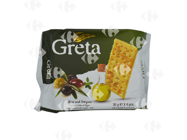 Biscuits Crackers à L'Oliveet Thym Greta 120g