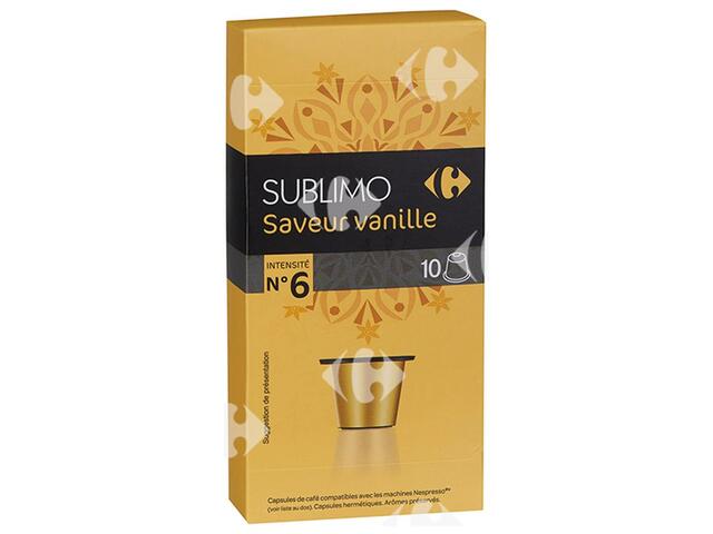Café en Capsules Saveur Vanille Carrefour N6x10