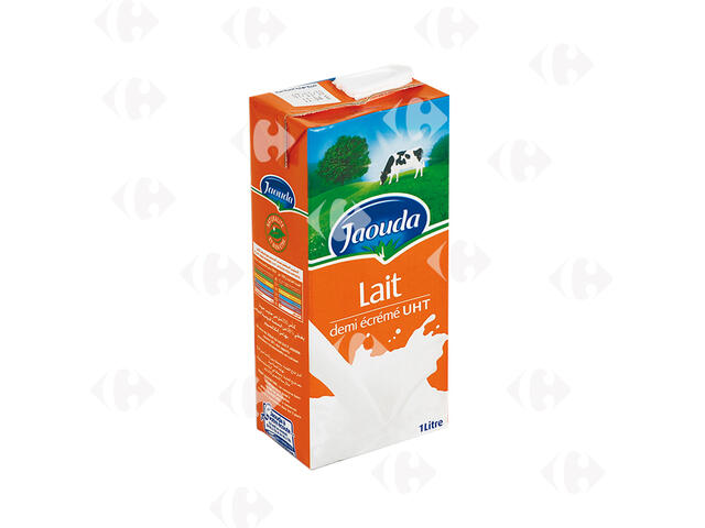 Lait UHT Demi-écrémé Jaouda 1L.