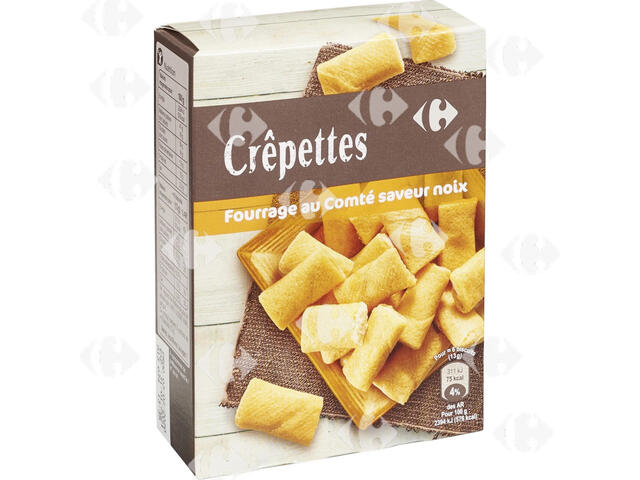 Biscuits Apéritifs Crêpettes au Comté Saveur Noix CARREFOUR