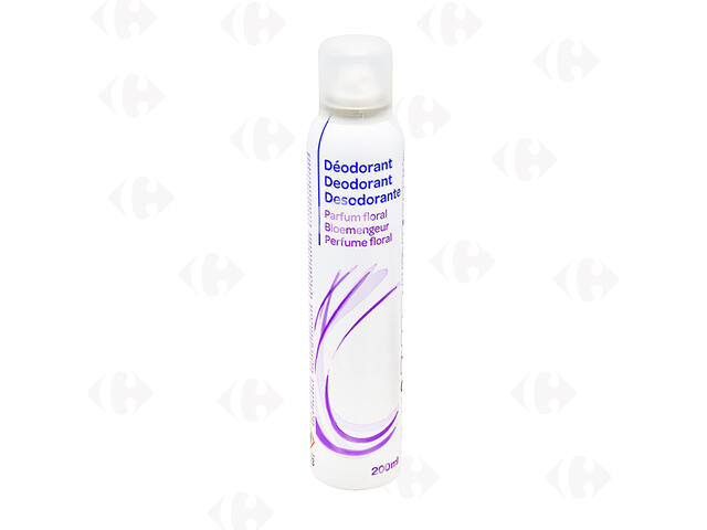 Atomiseur Anti-Transpirant Floral Carrefour Blanc 200ml.