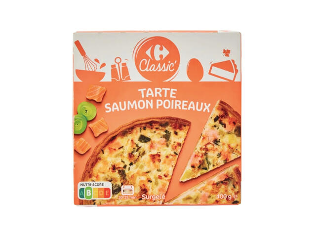 Tarte Saumon Poireaux Carrefour 400g.