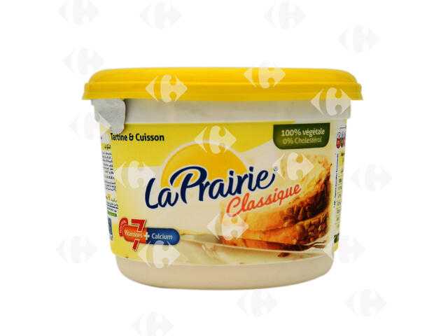 Margarine Barquette Ronde La Prairie Classique 500g