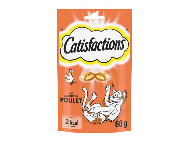 Friandises au Poulet pour Chats Catisfactions 60g.