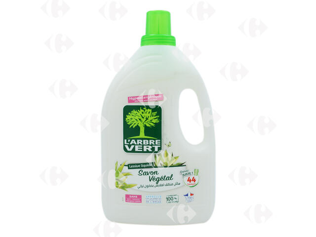 Détergent Lessive Liquide au Savon Végétal Arbre Vert 3L