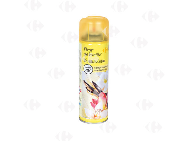 Désodorisant Aérosol Fleur de Vanille Carrefour 300ml.