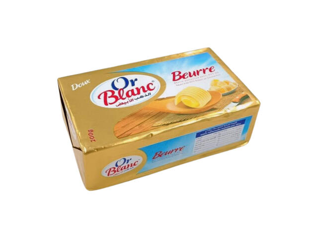 Beurre Doux Plaquette Or Blanc 200g.